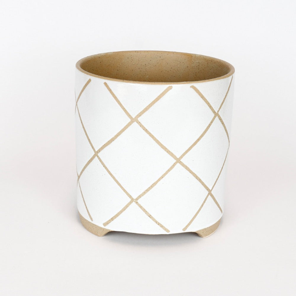 Charming Cream Tic-Tac-Toe Planter