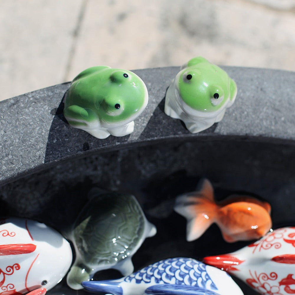 Charming Large Floating Green Frog - Set of 6