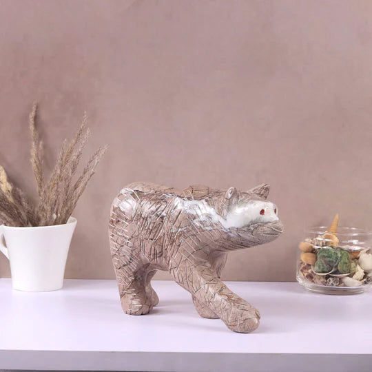 Charming Marble Bear Figurine 20cms - Available in 4 Colors
