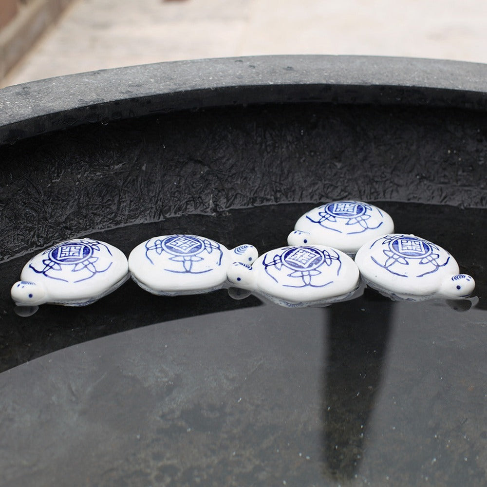 Charming Small Floating White Turtle - Set of 6