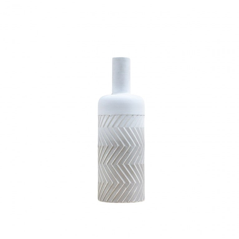 Chevron Style Metal Vase (Available in 2 Sizes)
