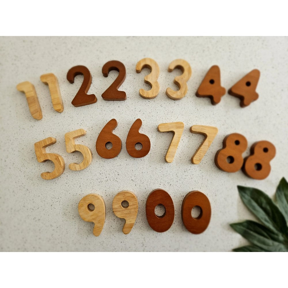 Chic 2-Tone Wooden Number Set