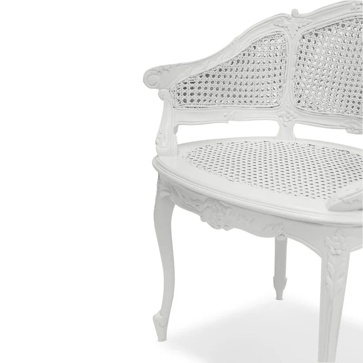 Chic Royal Marcella Bergere Chair - White