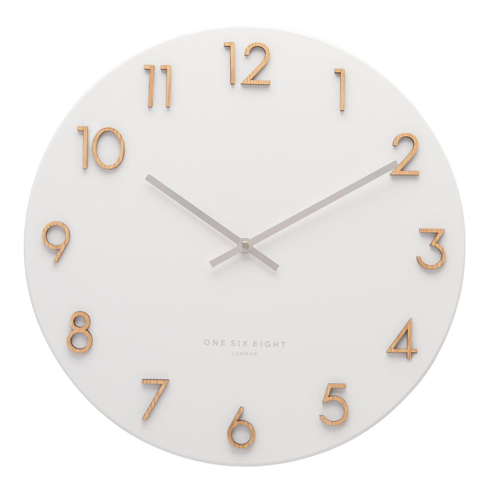 Chic Time Portal White Wall Clock  (Available in 2 Sizes)