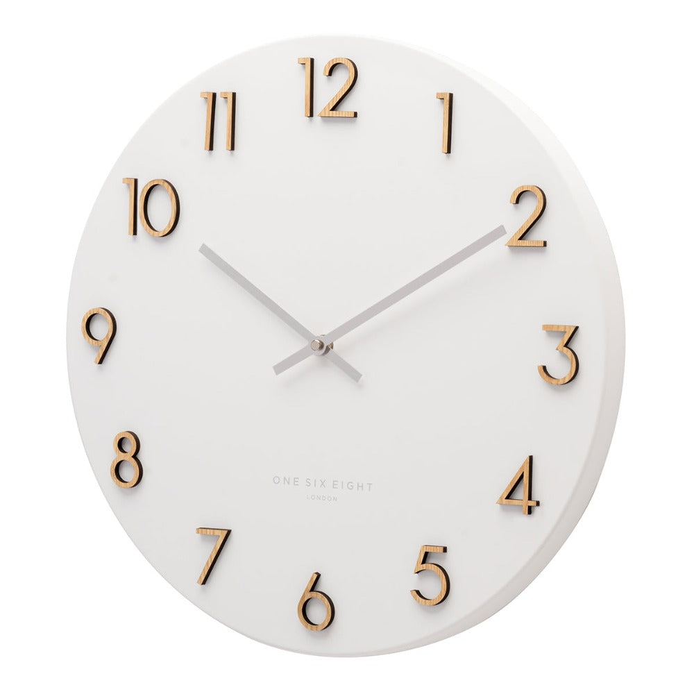 Chic Time Portal White Wall Clock  (Available in 2 Sizes)