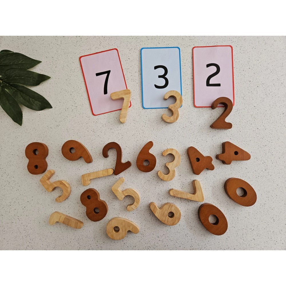 Chic 2-Tone Wooden Number Set
