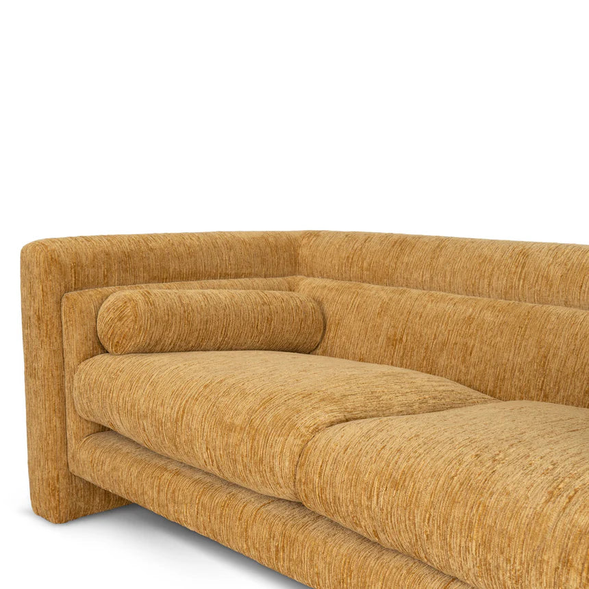 Chic & Cozy 2-Seater Fabric Sofa - Yellow Sand