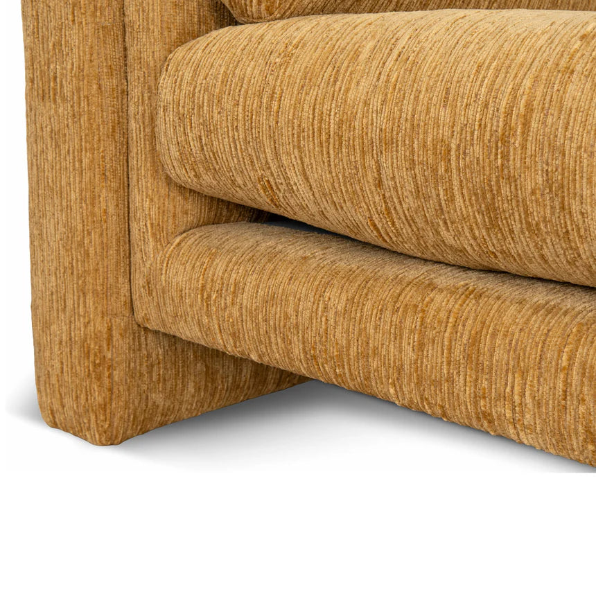 Chic & Cozy 2-Seater Fabric Sofa - Yellow Sand