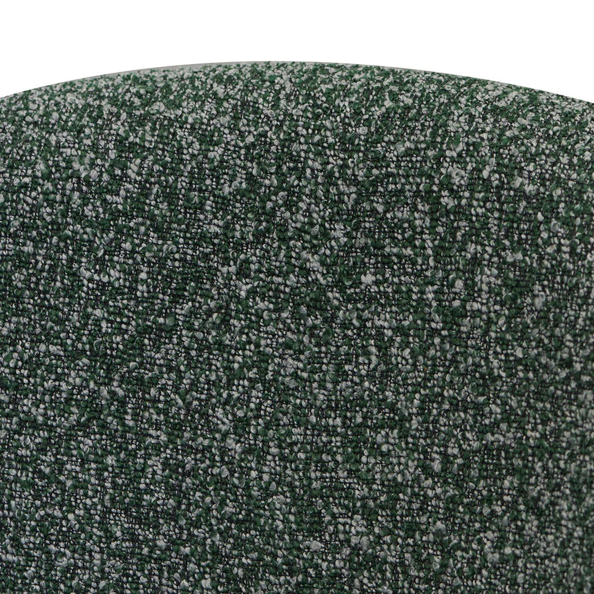 Chic and Versatile Fabric Armchair - Green Boucle