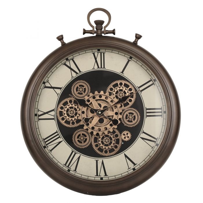 Chronograph Exposed Gear Movement Wall Clock