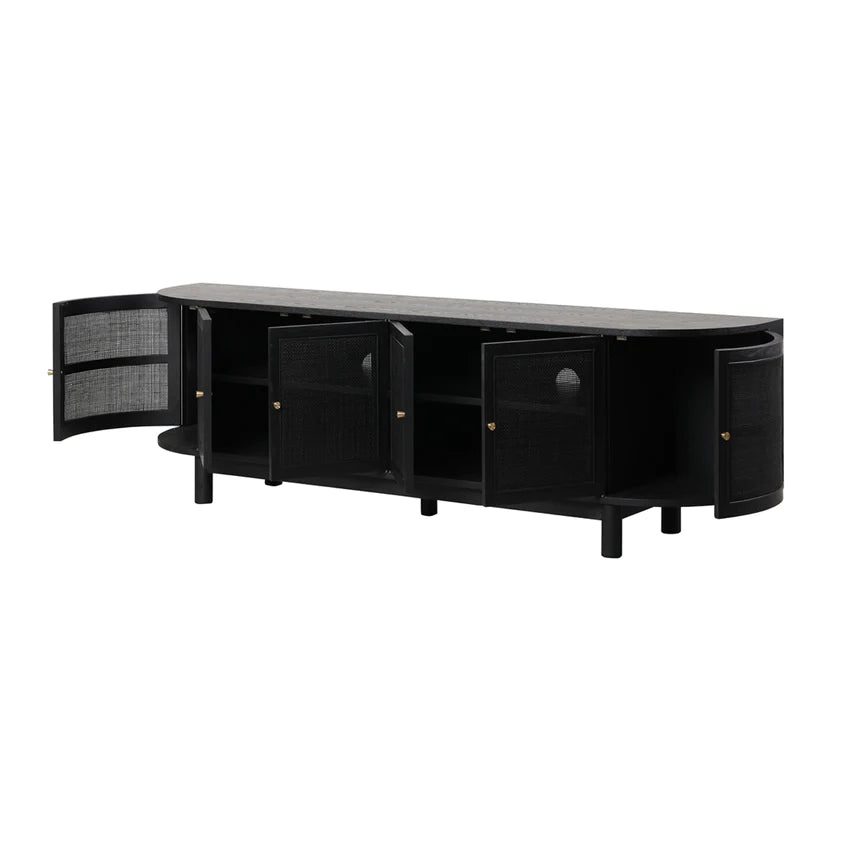 Cinematic Sensation TV Unit 220cms - Black