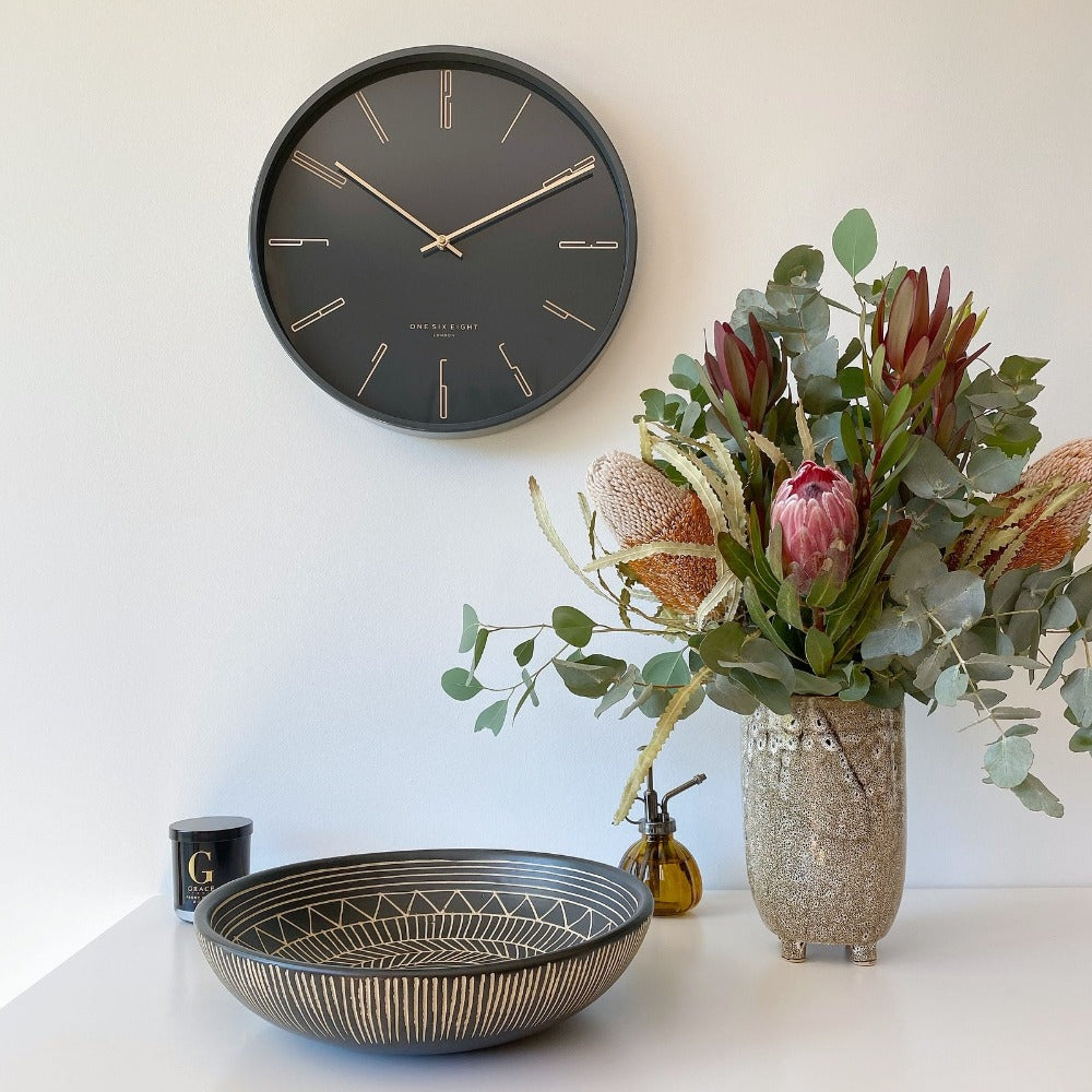 Cityscape Serenade Round Wall Clock 30cms (Available in 2 Colors)