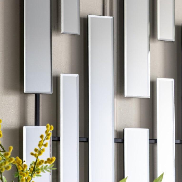 Cityscape Shine Panel Mirror 77cms Black