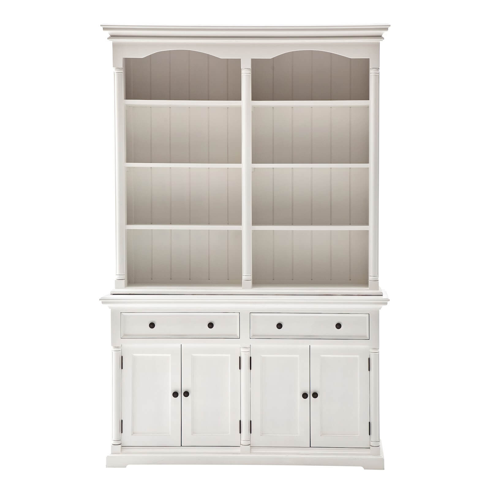 Classic Arch Hutch Cabinet 2 Drawers 4 Doors & 8 Shelves