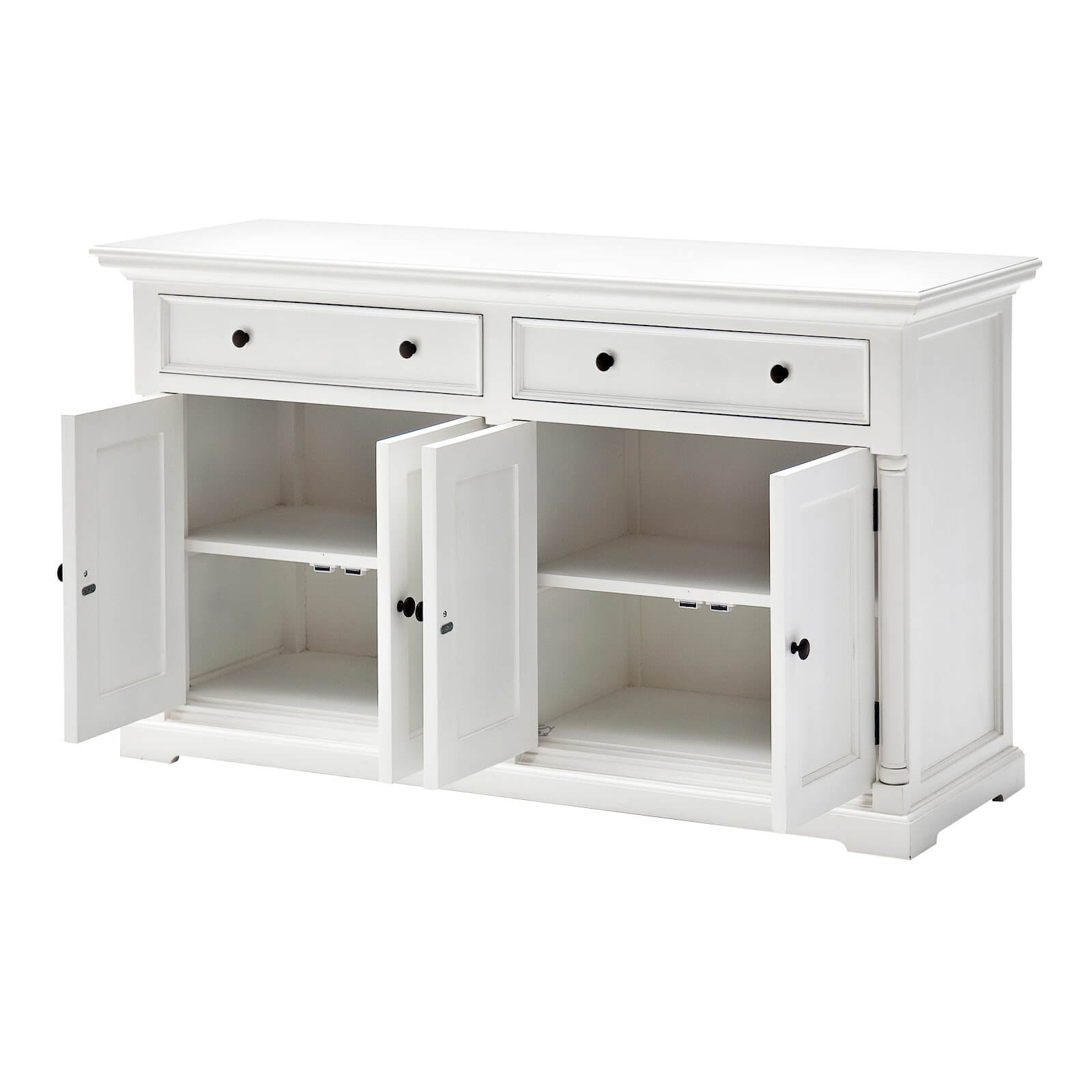 Classic Arch Hutch Cabinet 2 Drawers 4 Doors & 8 Shelves