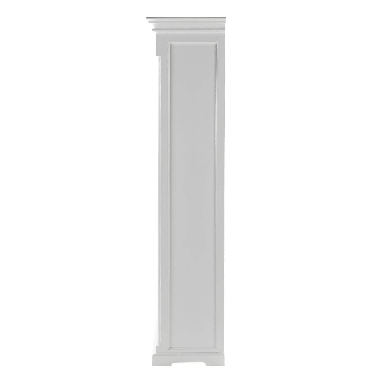 Classic Arch Hutch Cabinet 2 Glass Doors 4 Shelves