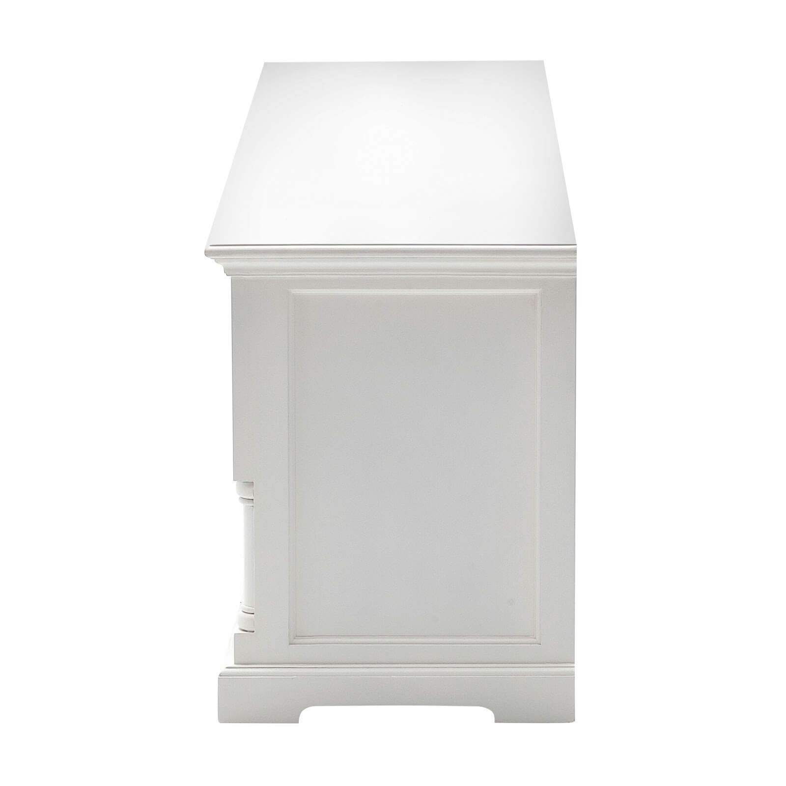 Classic Arch Media Console 2 Drawers 1 Shelf 9 Dividers