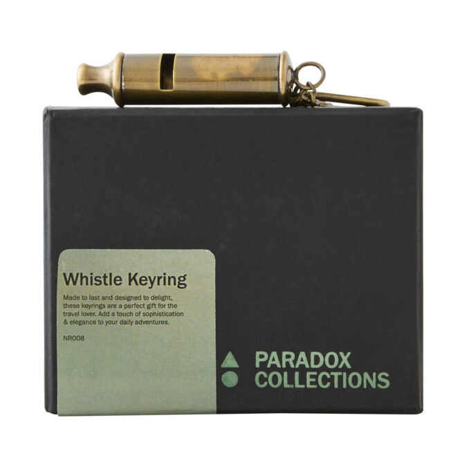 Classic Brass Whistle Keyring