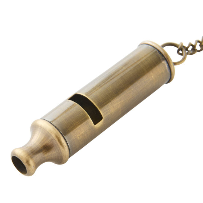 Classic Brass Whistle Keyring