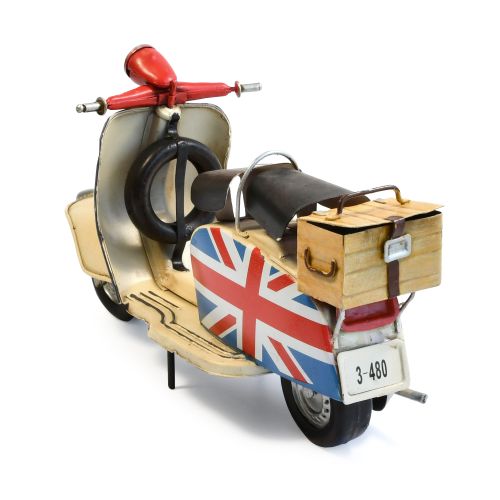 Classic British Style UK Flag Vespa Scooter - Cream