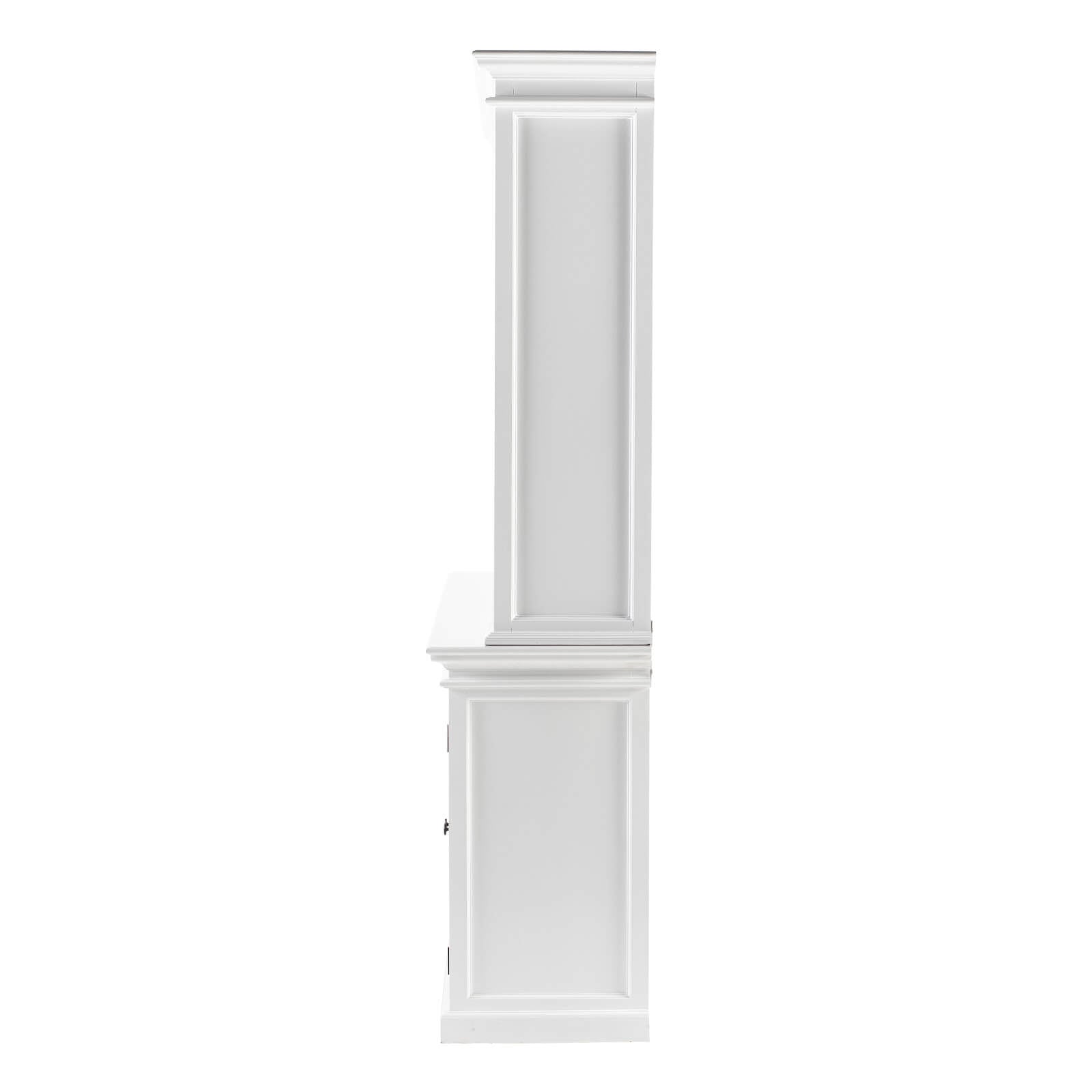 Classic Hutch Cabinet 6 Glass Doors & 12 Shelves