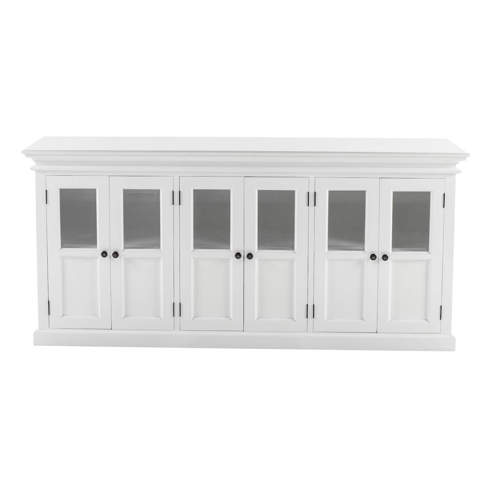 Classic Hutch Cabinet 6 Glass Doors & 12 Shelves