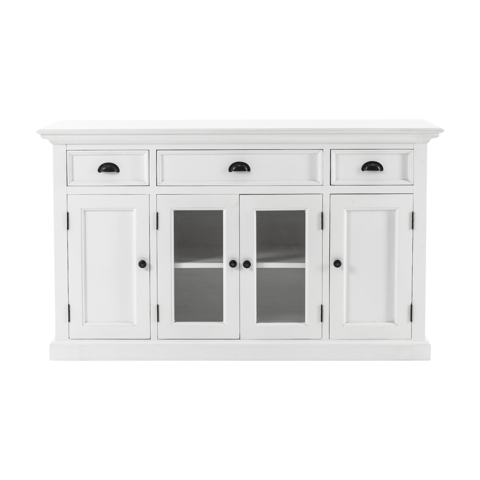 Classic Farmhouse Buffet 3 Drawers 2 + 2 Doors White