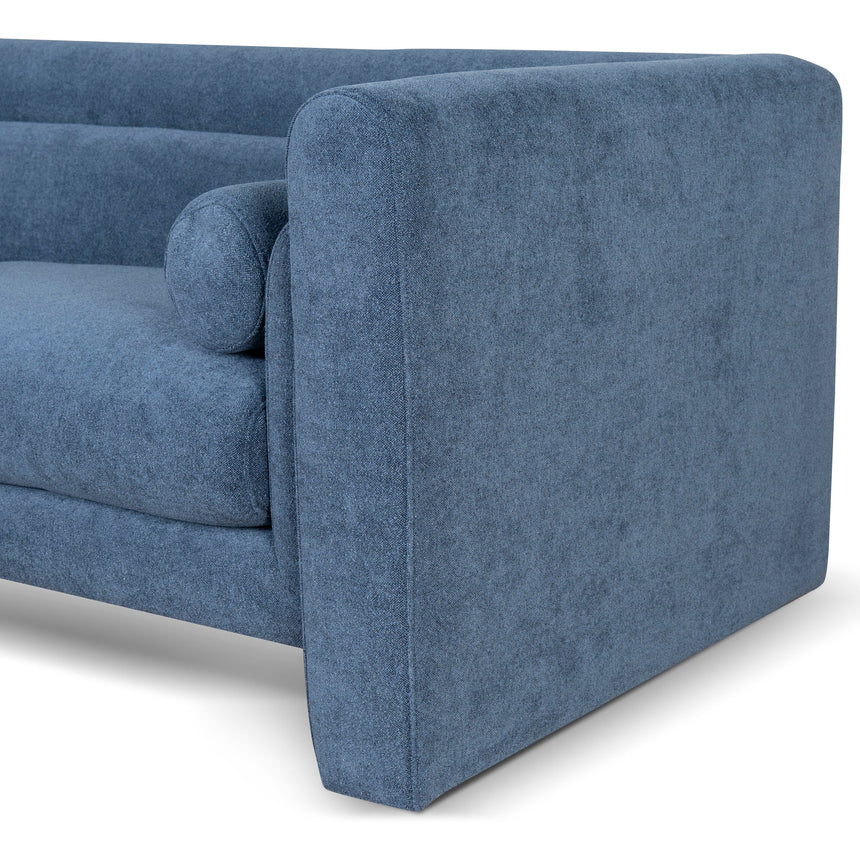 Classic Charm Navy Blue Seater Fabric Sofa