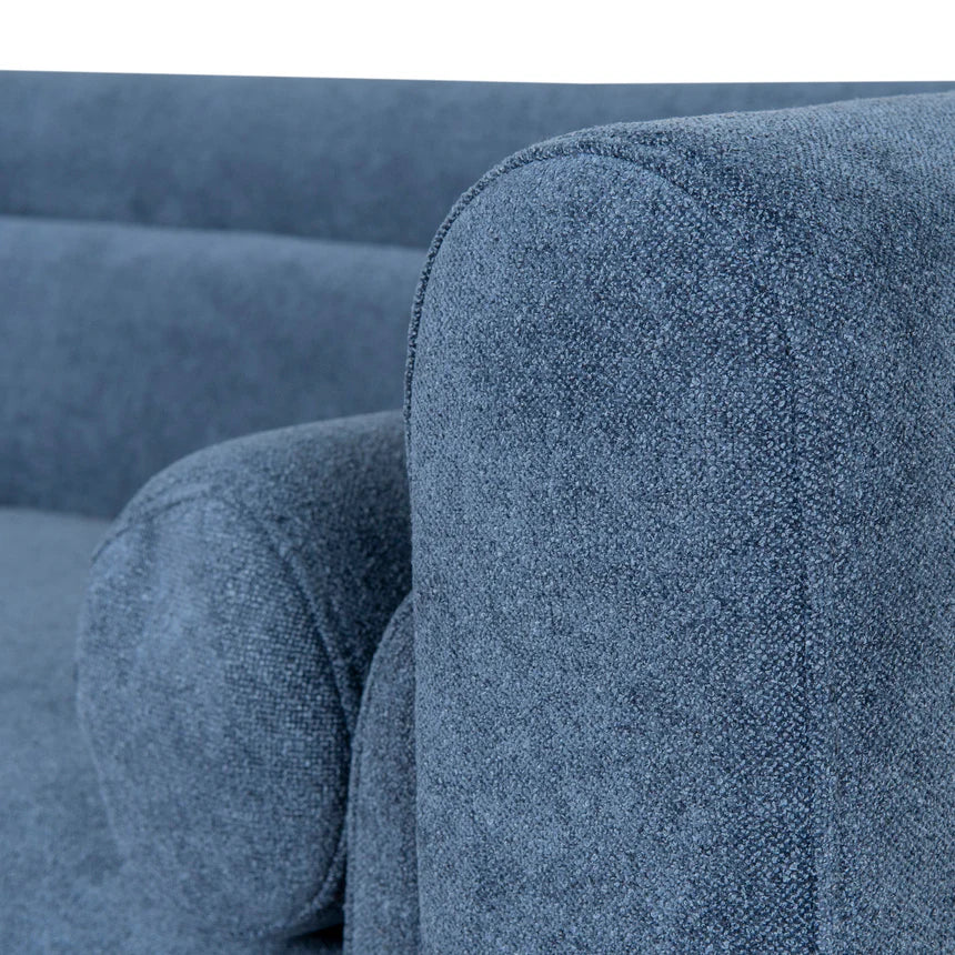 Classic Charm Navy Blue Seater Fabric Sofa