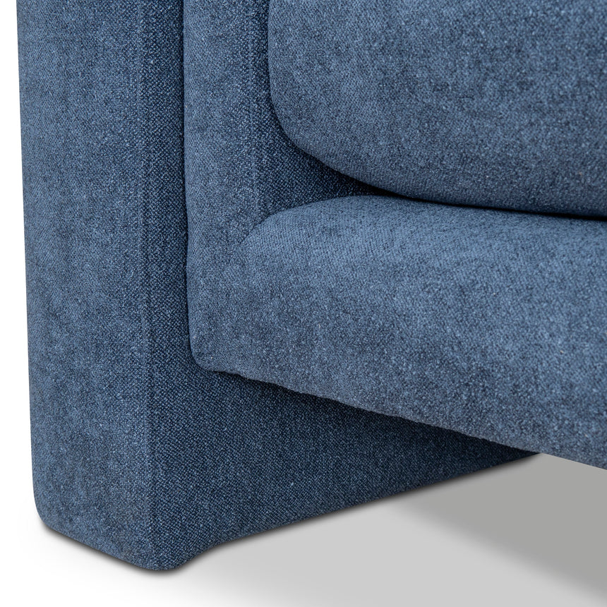 Classic Charm Navy Blue Seater Fabric Sofa