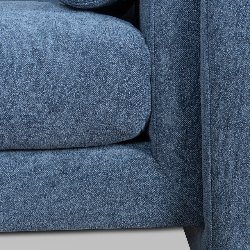 Classic Charm Navy Blue Seater Fabric Sofa