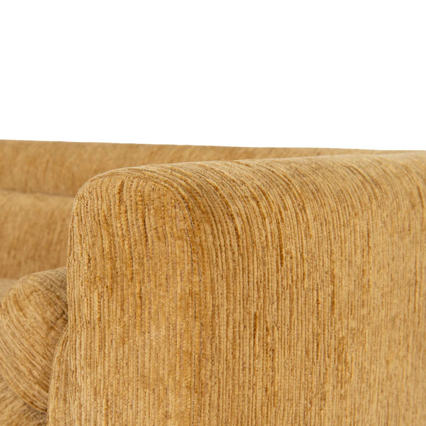 Classic Charm Yellow Sand Seater Fabric Sofa