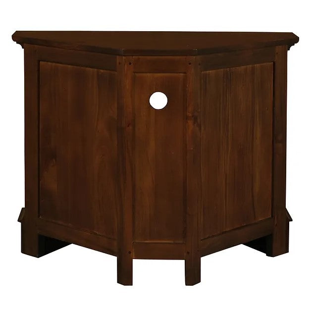 Classic Elegance 2 Door Corner TV Stand - Brown