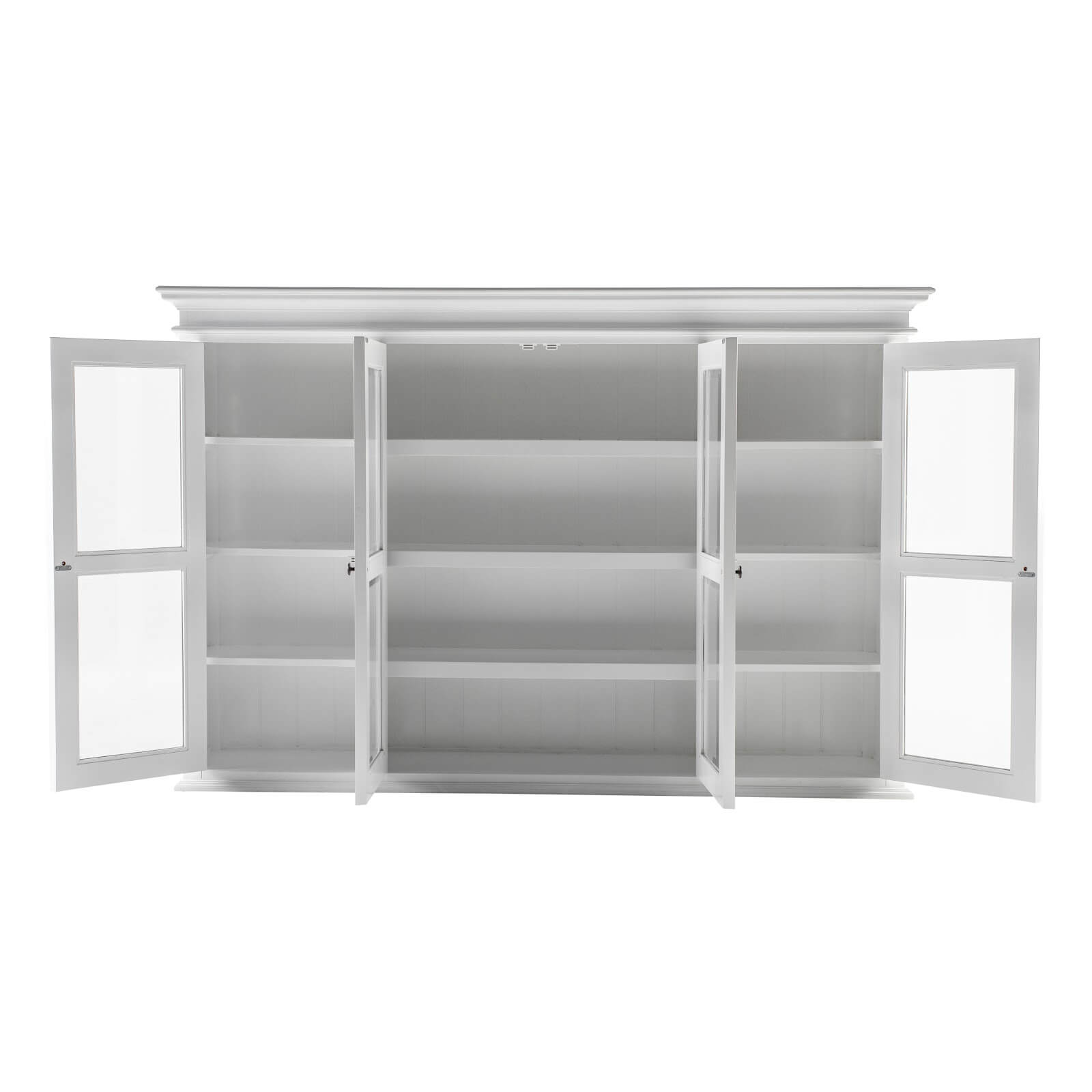 Classic Farmhouse Hutch Cabinet 2 Drawers 4 + 4 Doors & 8 Shelves