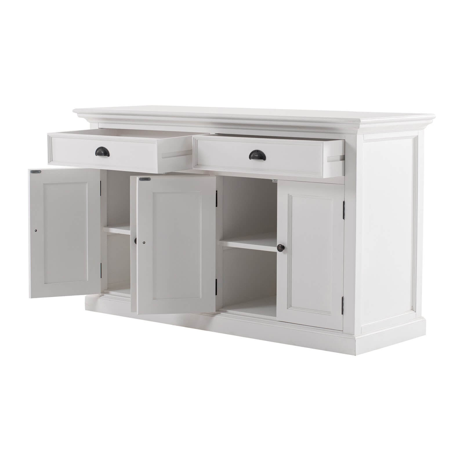 Classic Farmhouse Hutch Cabinet 2 Drawers, 2 + 4 Doors & 8 Shelves