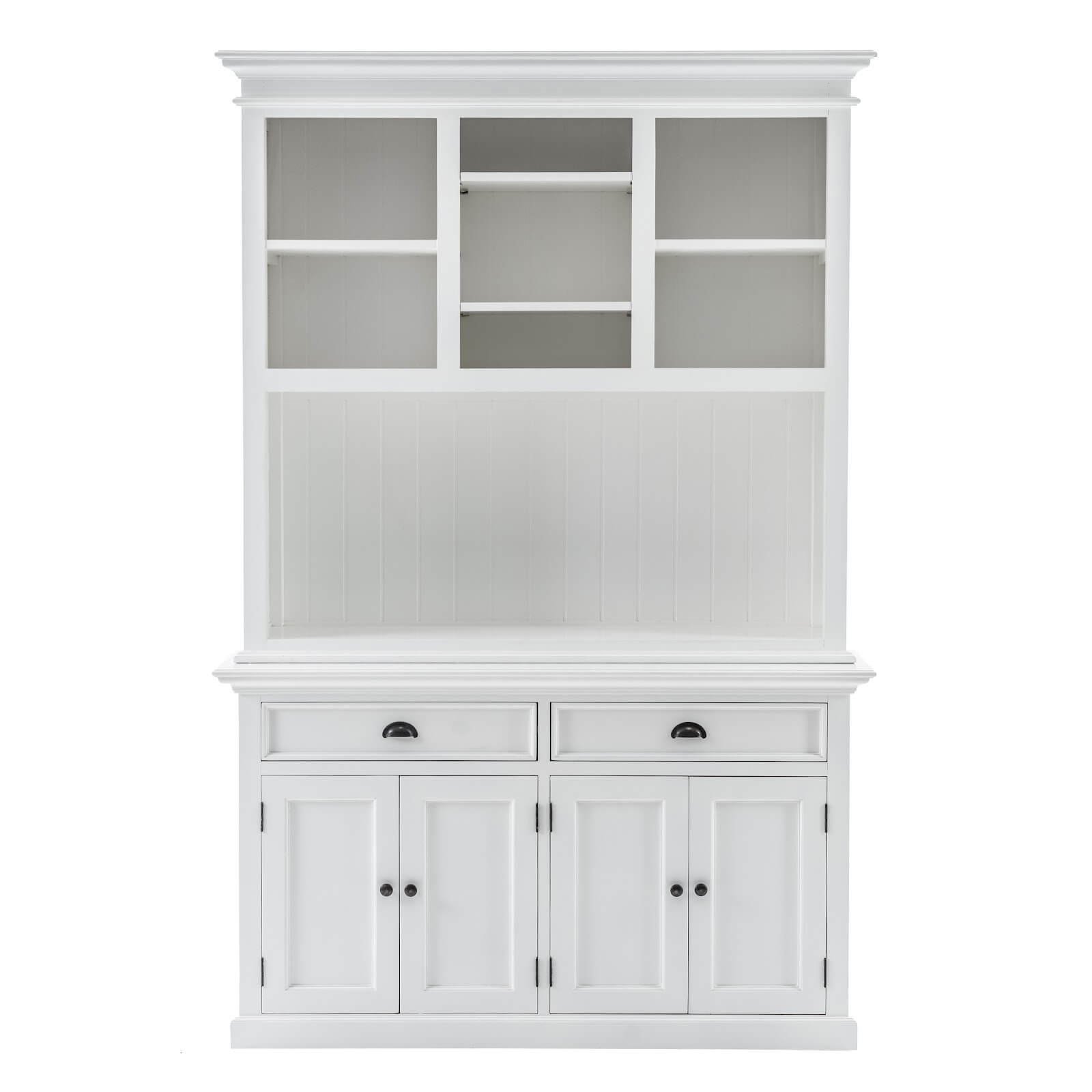 Classic Farmhouse Hutch Cabinet with 2 Adjustable Shelves
