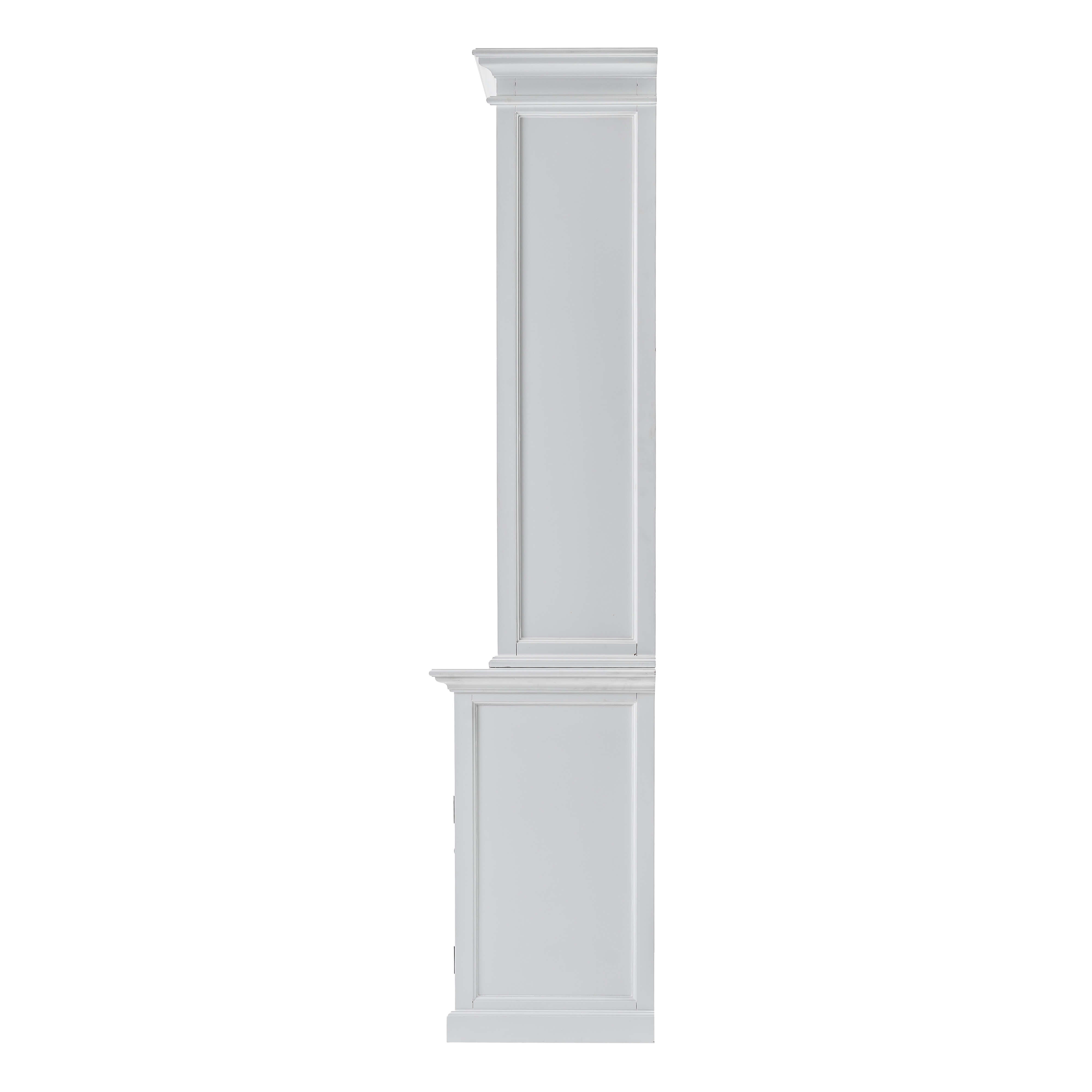 Classic Farmhouse Hutch Cabinet with 2 Adjustable Shelves