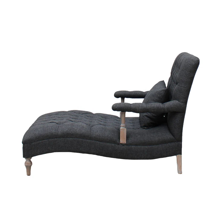 Classic Langham Chaise Lounge - Black
