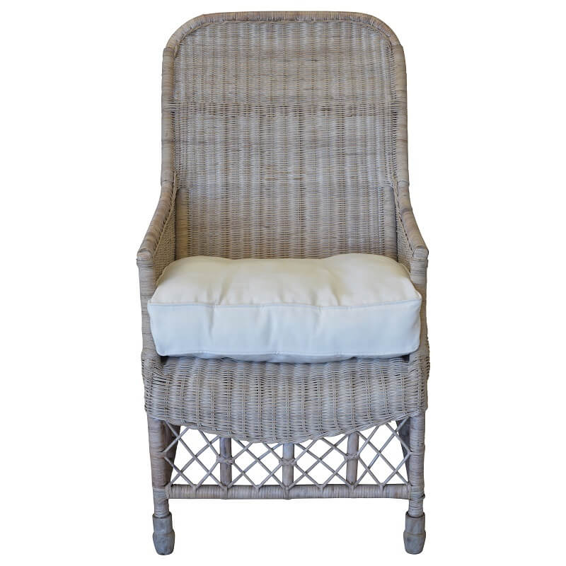 Classic Lattice Armchair - Whitewash