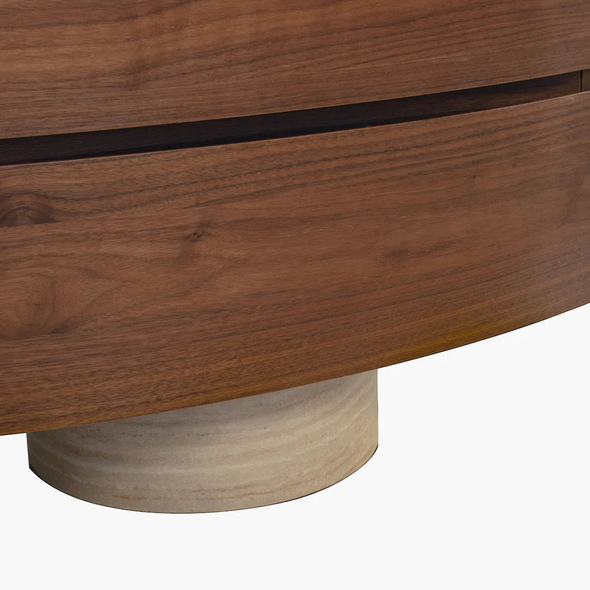 Classic Walnut 4-Tier Storage Chest of Drawers