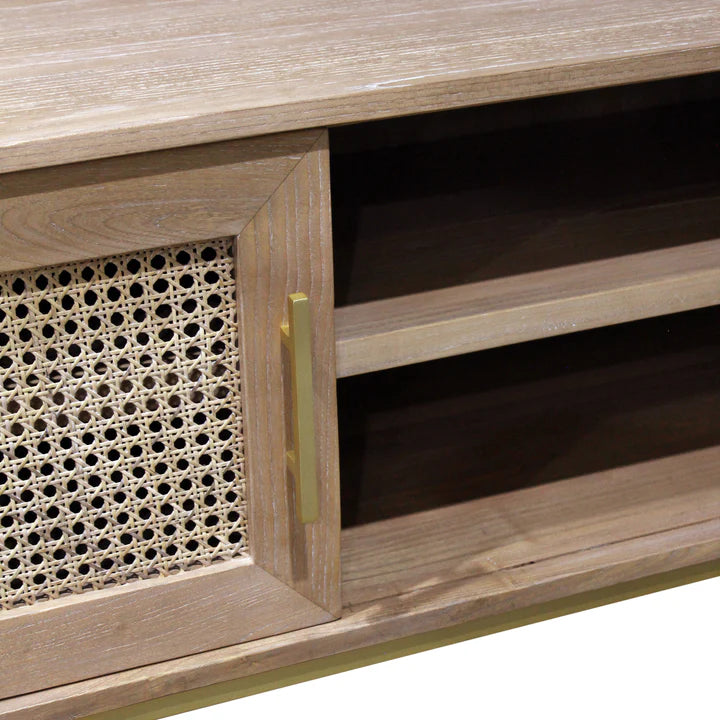 Tropical Retreat Mala Timber and Rattan TV Unit