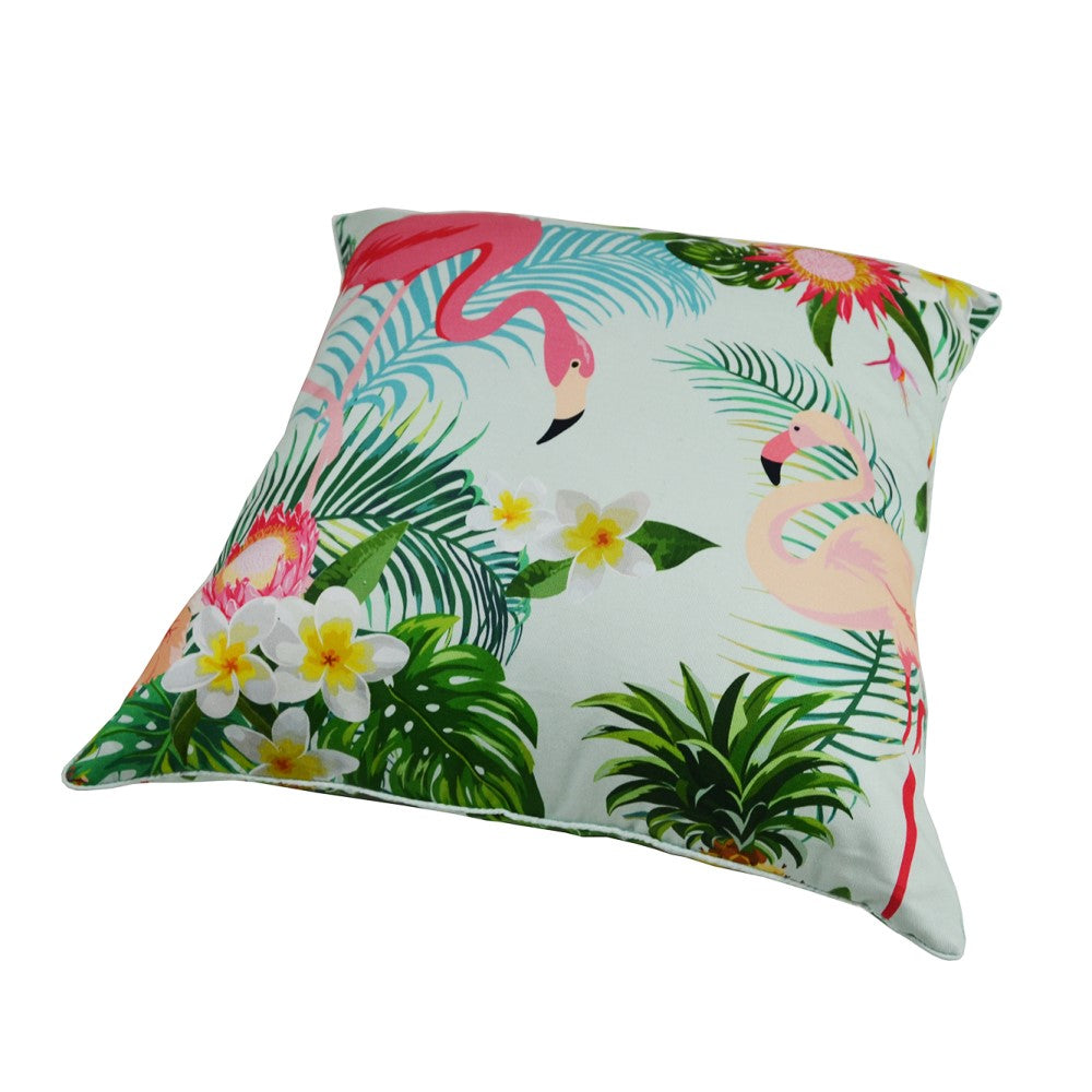 Colorful Flemingo Cushion With Recycled Fill 45 X 45cms