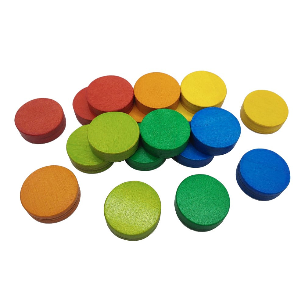 Colorful Rainbow Coins 18pcs