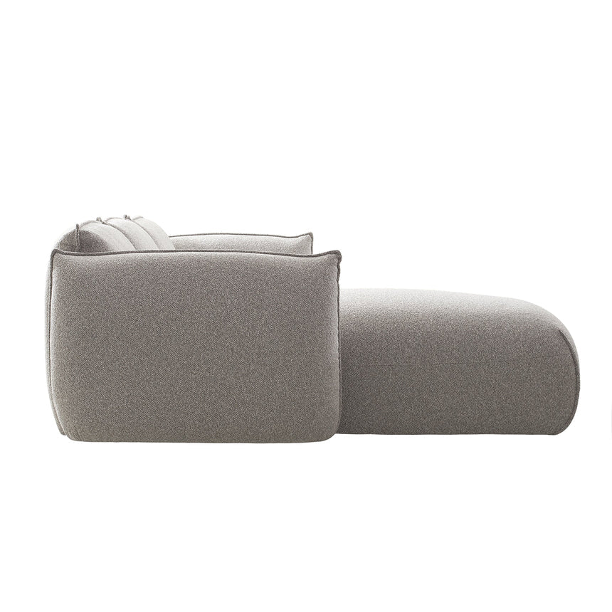 Comfort 3-Seater Left Chaise Sofa - Clay Grey