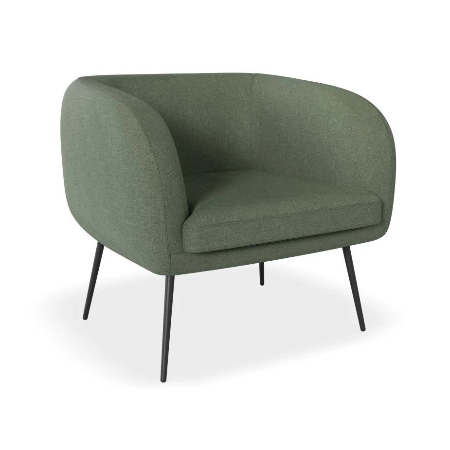 Comfort Bliss Green Single Seater Sofa (Available in 3 Frame Colors)