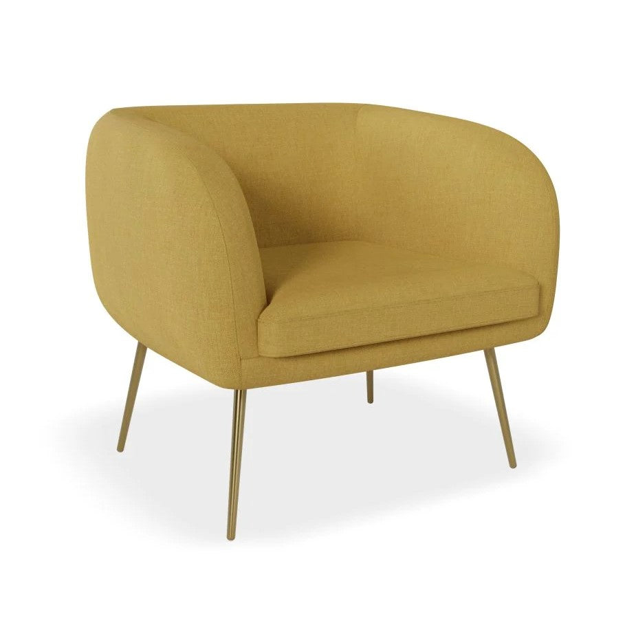 Comfort Bliss Yellow Single Seater Sofa (Available in 3 Frame Colors)
