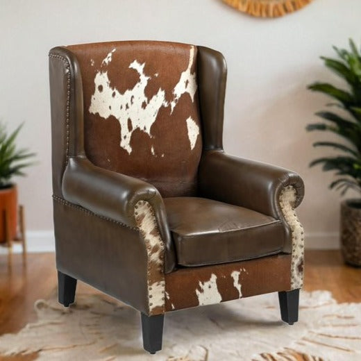 Comfort Cowhide and Genuine Leather Armchair