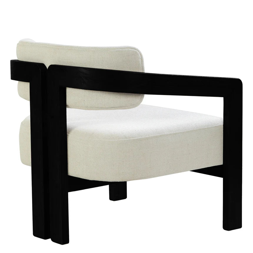Comfort Stylish Black Armchair - Linen
