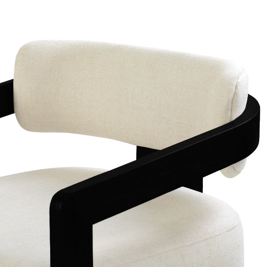 Comfort Stylish Black Armchair - Linen