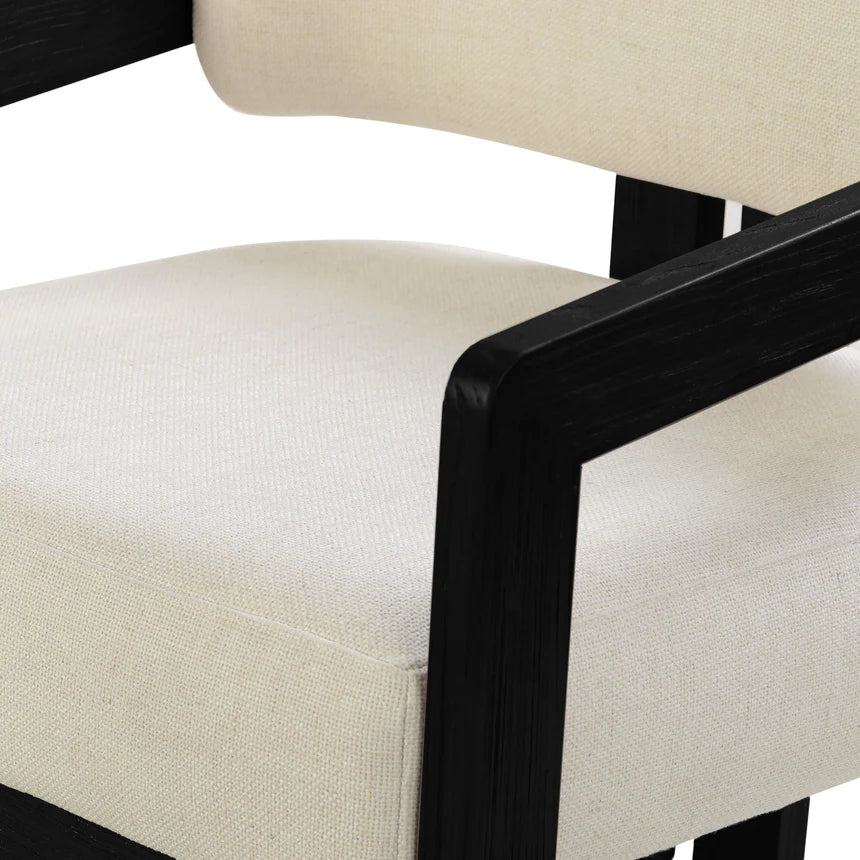 Comfort Stylish Black Armchair - Linen